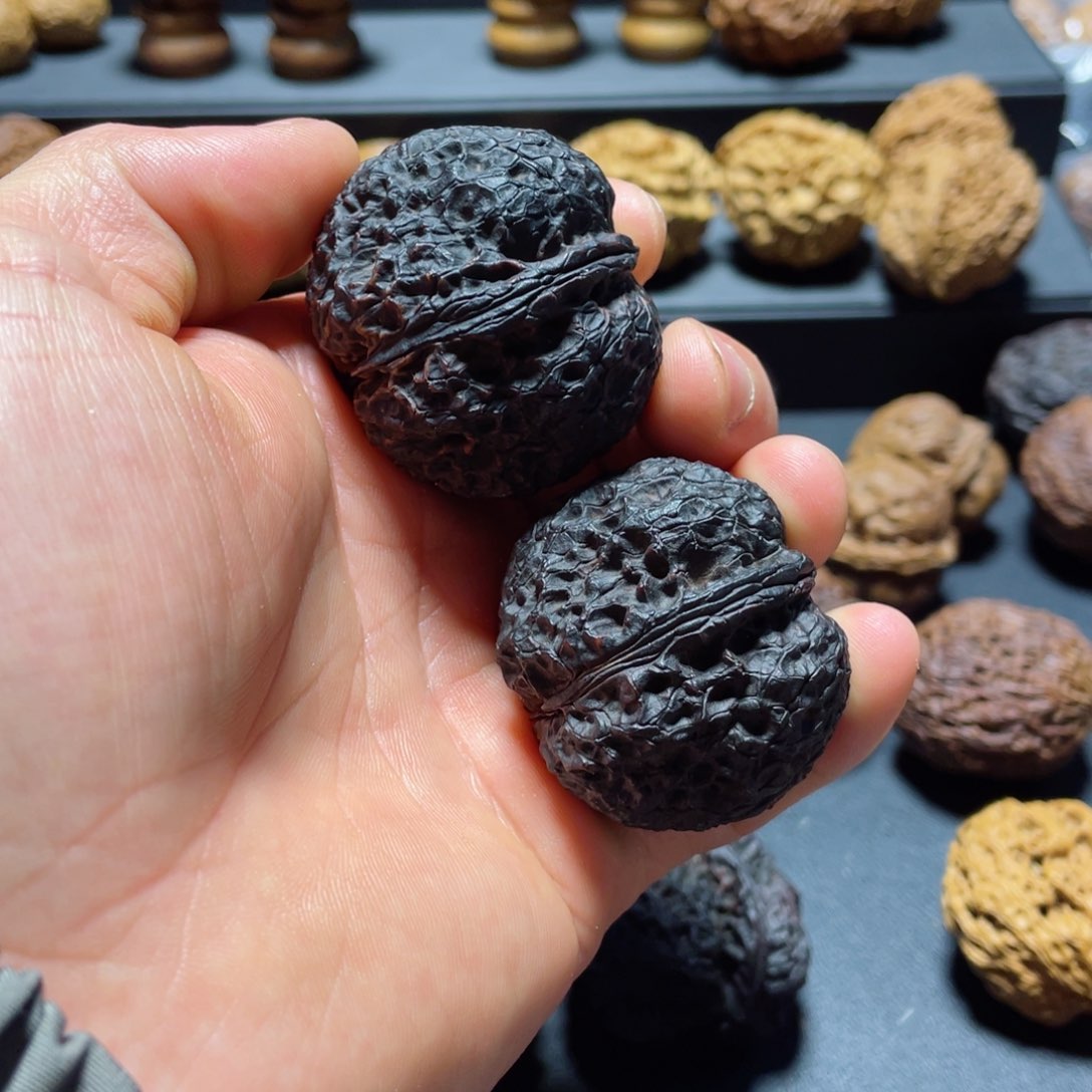 文玩核桃把件B金樽元宝42mm