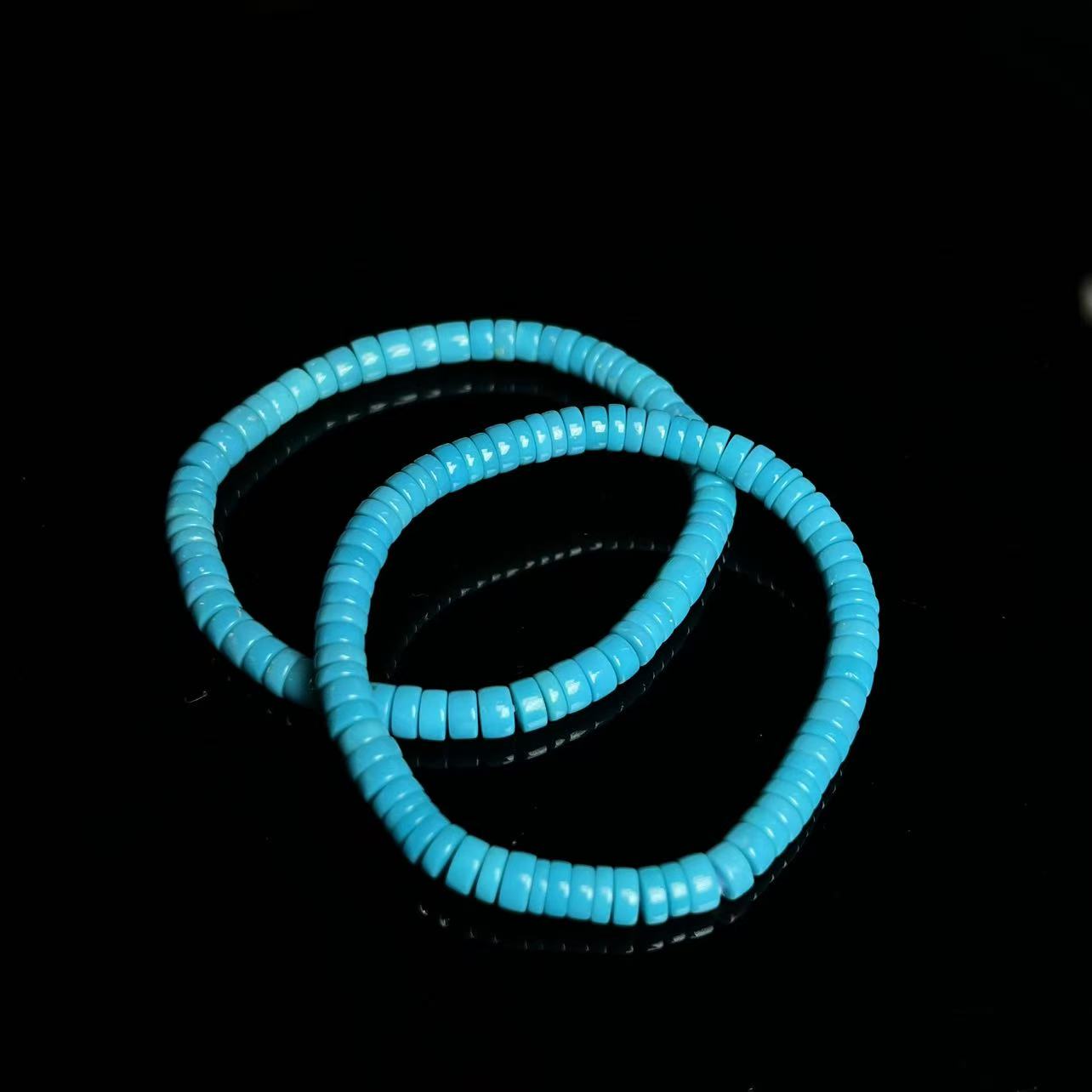 【北野珠宝】纯天然原矿绿松石直切手串B288H-19多样性发一4mm+