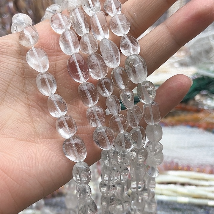 未镶嵌玛瑙/玉髓珠宝半成品一条白水晶随型