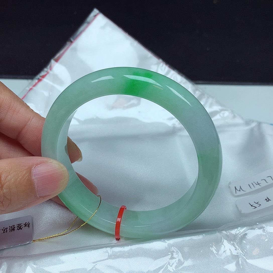翡翠未镶嵌手镯55圈4776