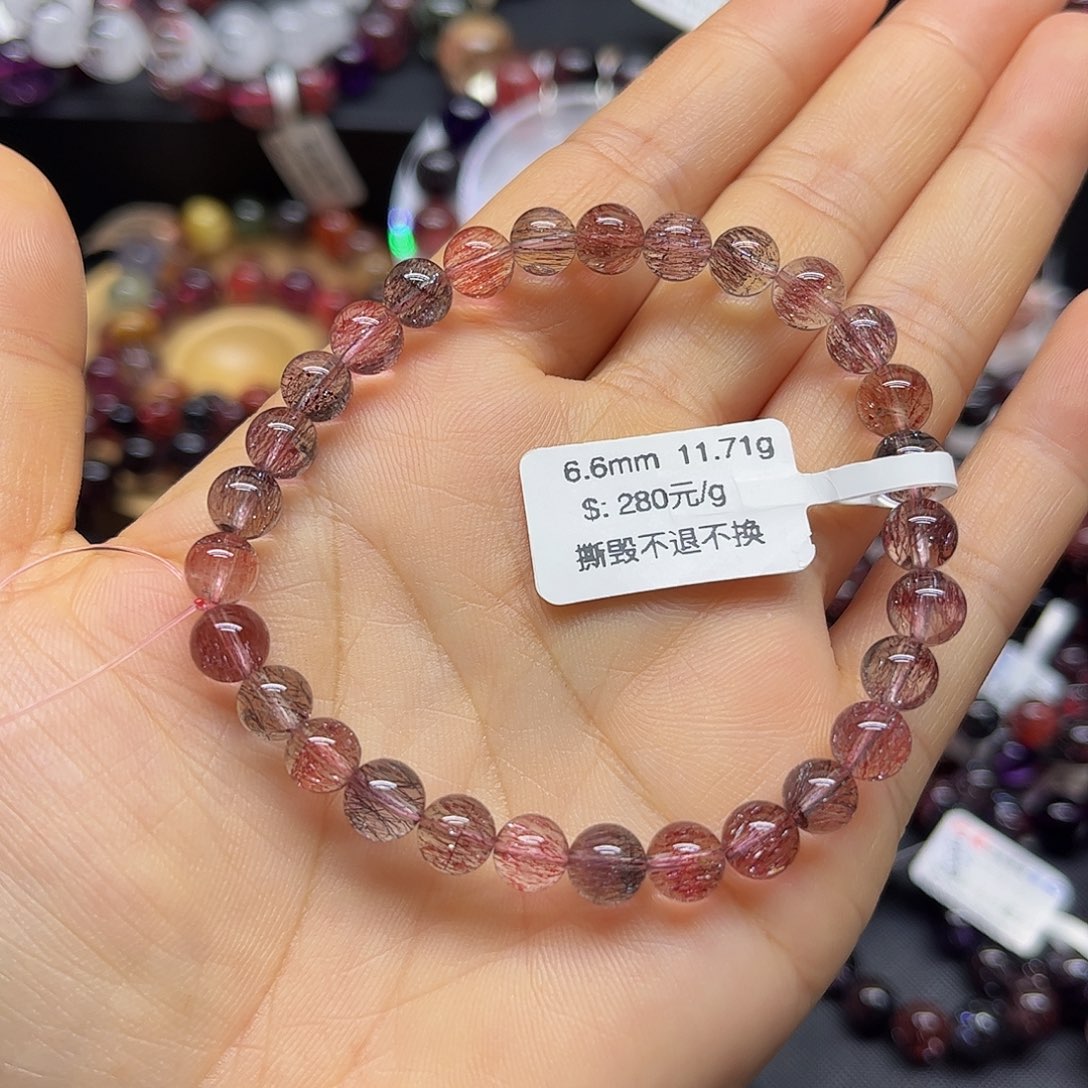 黑****水晶手链未镶嵌天然水晶