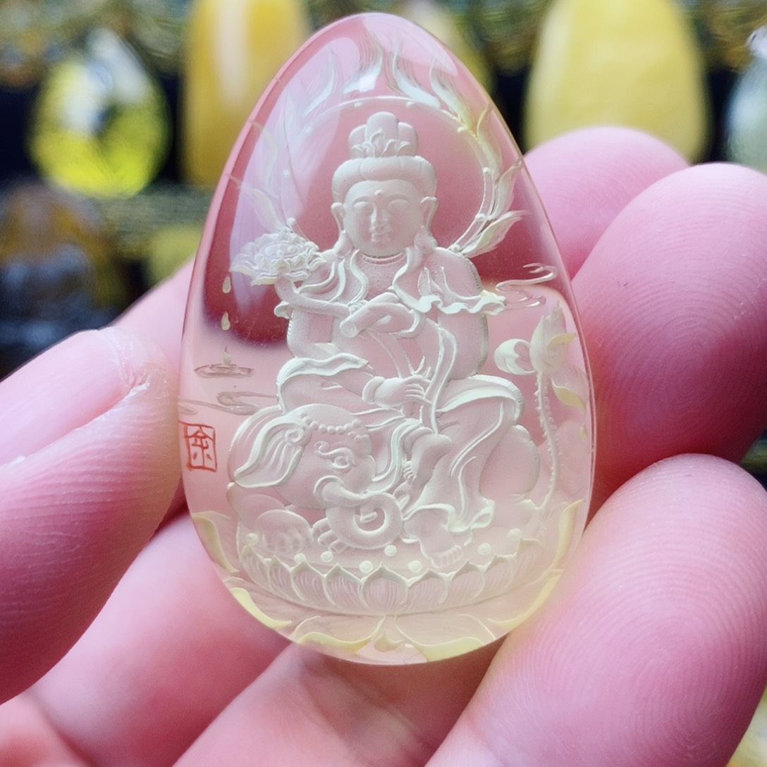 【闪购商品】金珀颈饰未镶嵌琥珀阴雕