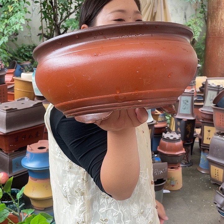 仿古鱼缸小花盆紫砂花盆紫砂花盆