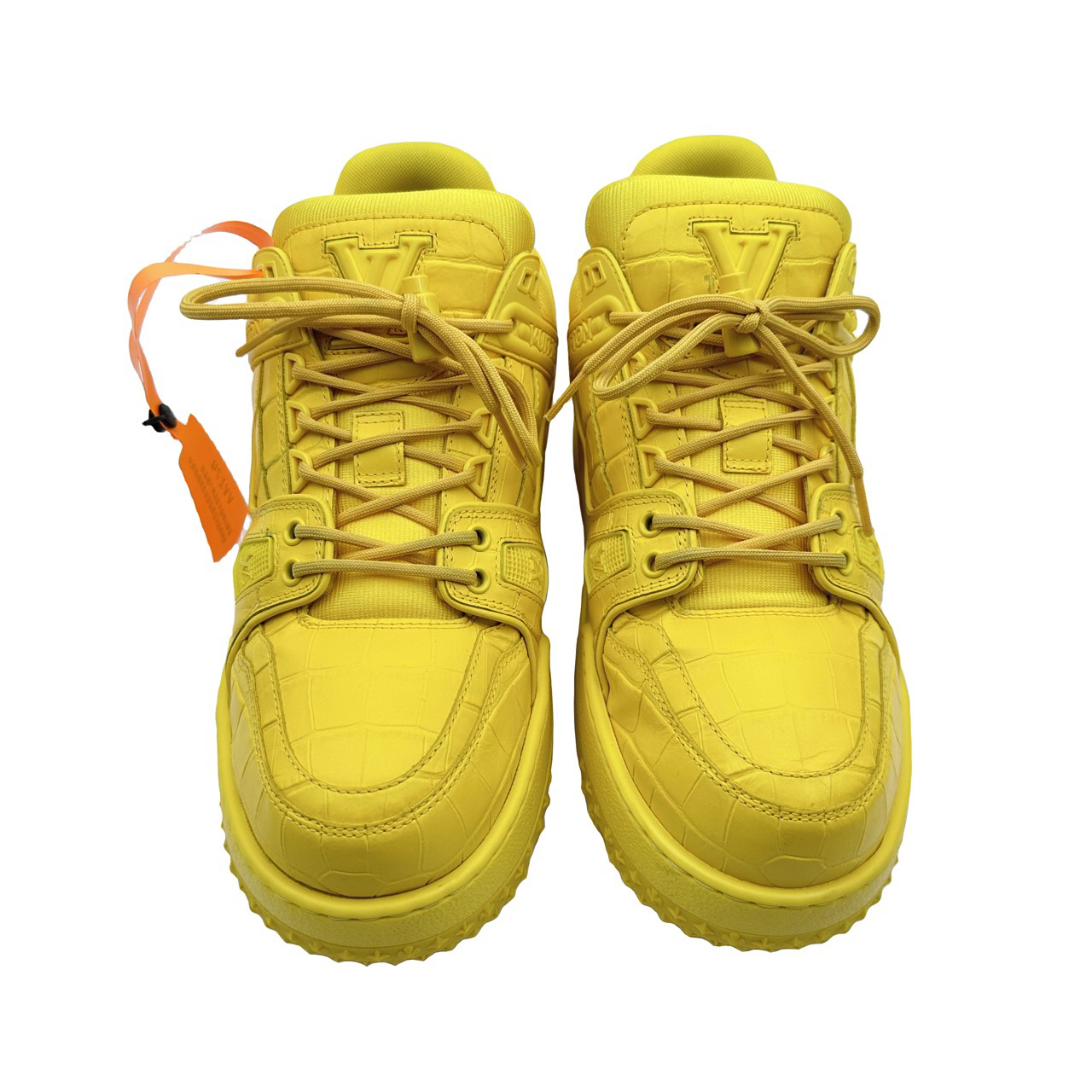 95新 LouisVuitton/路易威登 7码41码黄鳄纹胖丁Trainer98新vv174