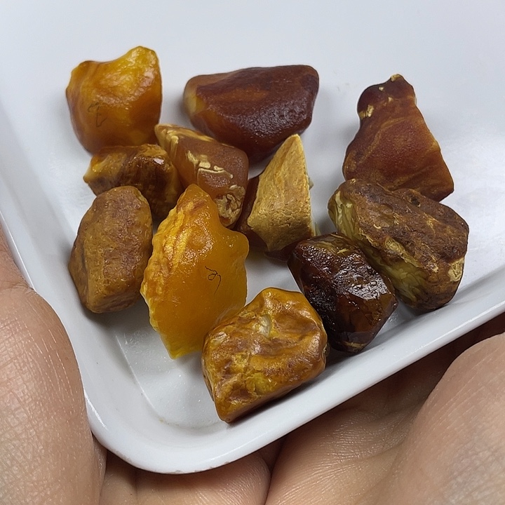 蝶***定制琥珀未镶嵌定制