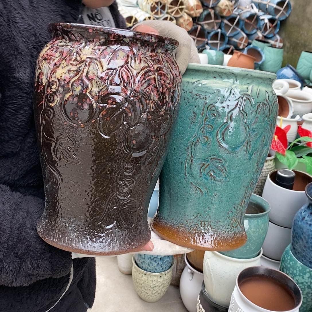 紫砂花盆正品口16高26