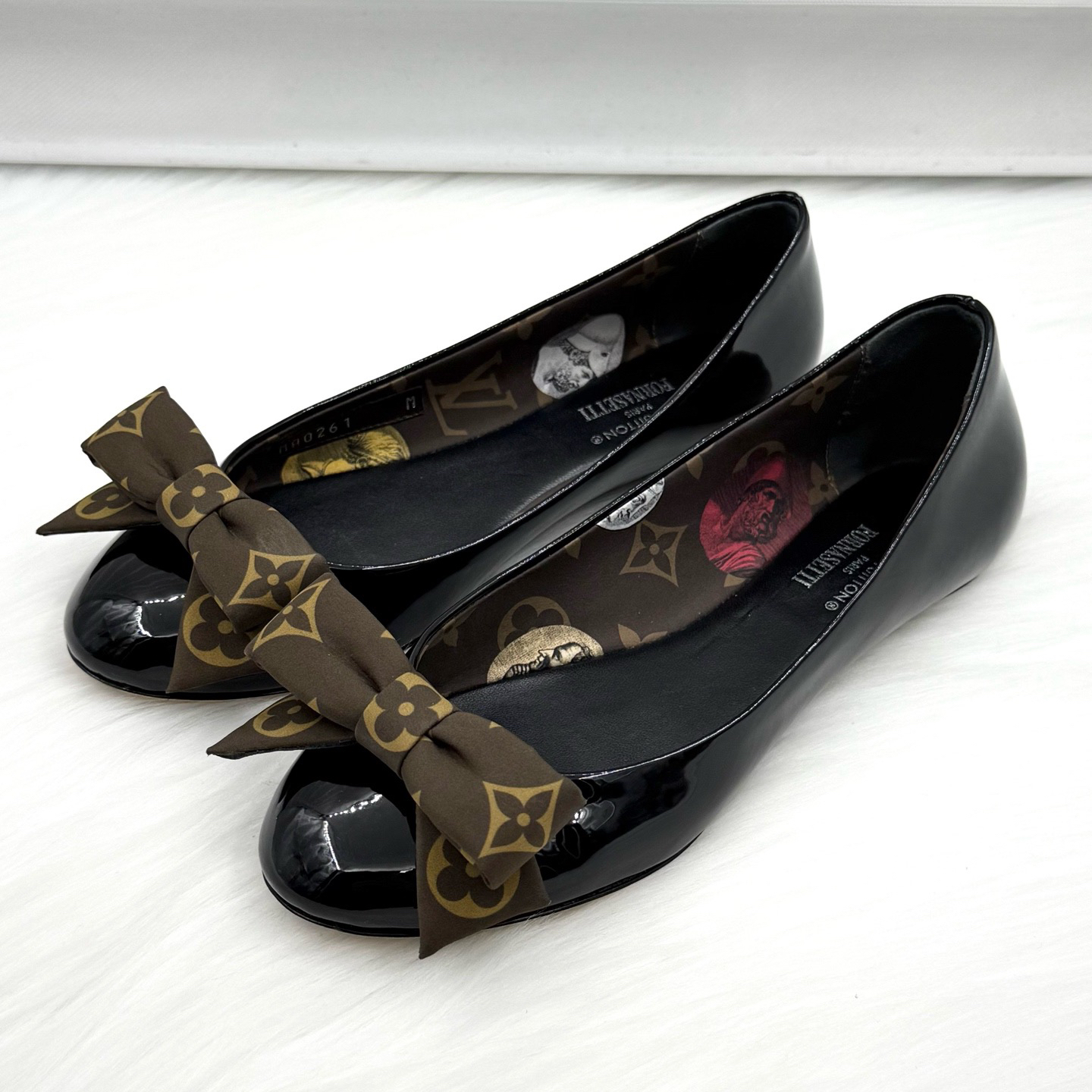 95新 LouisVuitton/路易威登 老花蝴蝶结单鞋 35码 公价8k j1276