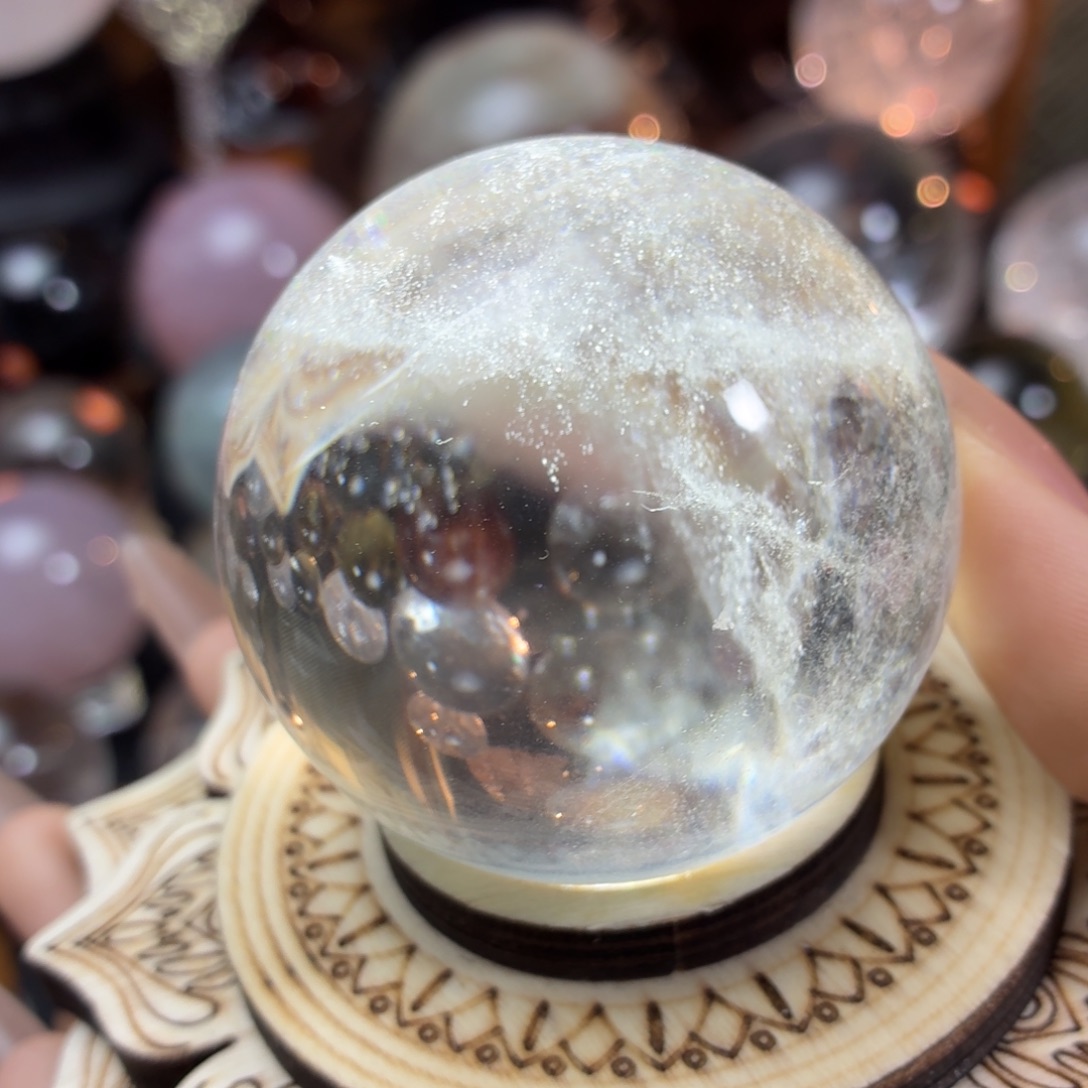 水晶未镶嵌珠宝半成品白水晶5.35cm