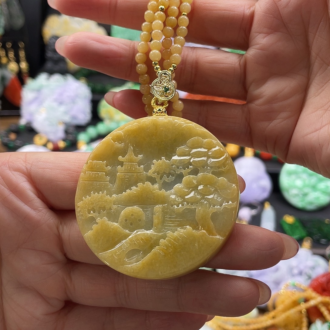 翡翠未镶嵌颈饰代编织