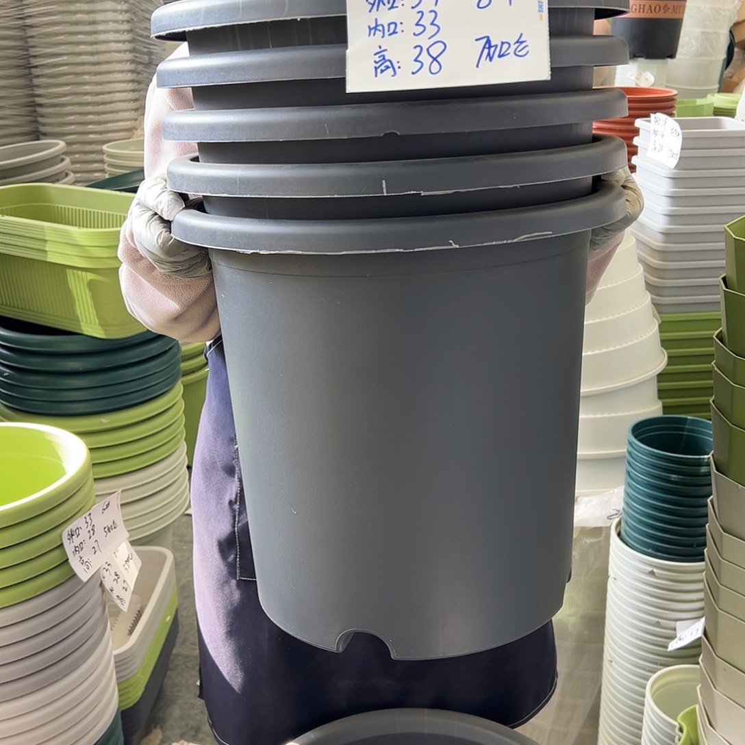 瑕疵四季盆8#灰黑色5个无托