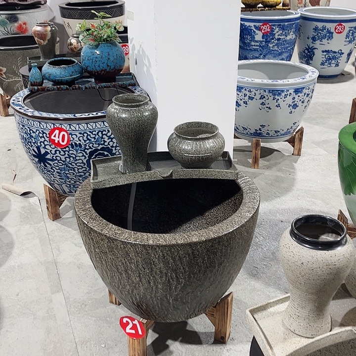 J***香景德镇陶瓷鱼缸艺术直径62高度42