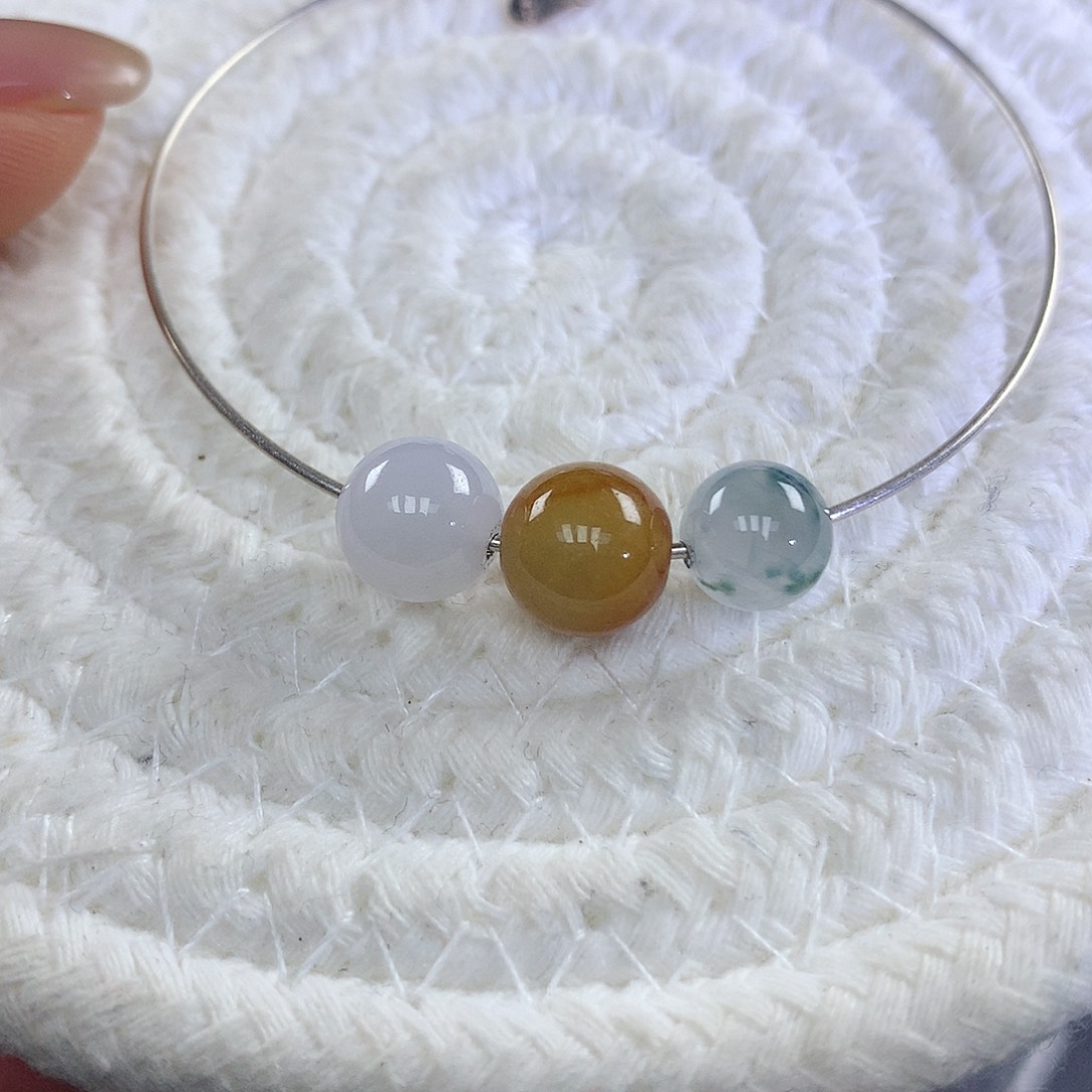 未镶嵌手链翡翠天然缅甸翡翠单珠卡9卡8