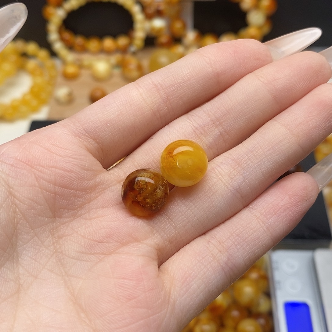 蜡***橙未镶嵌琥珀裸石蜜蜡