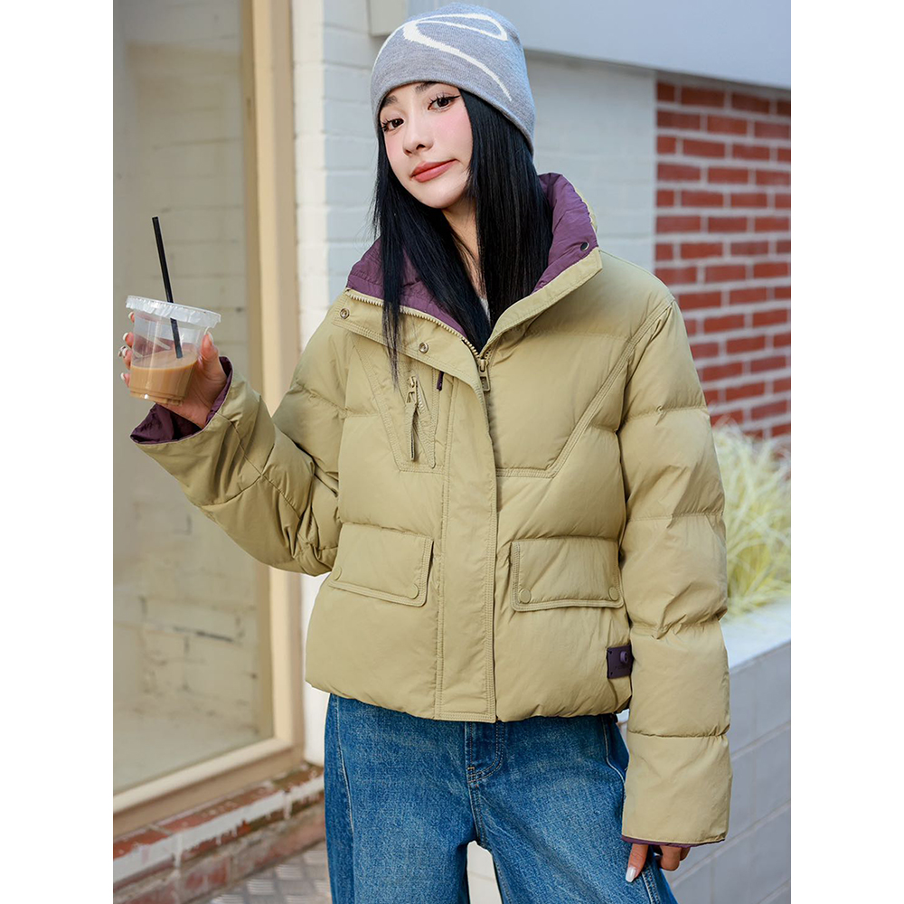 9087爆款国标白鸭绒小个子设计感羽绒服