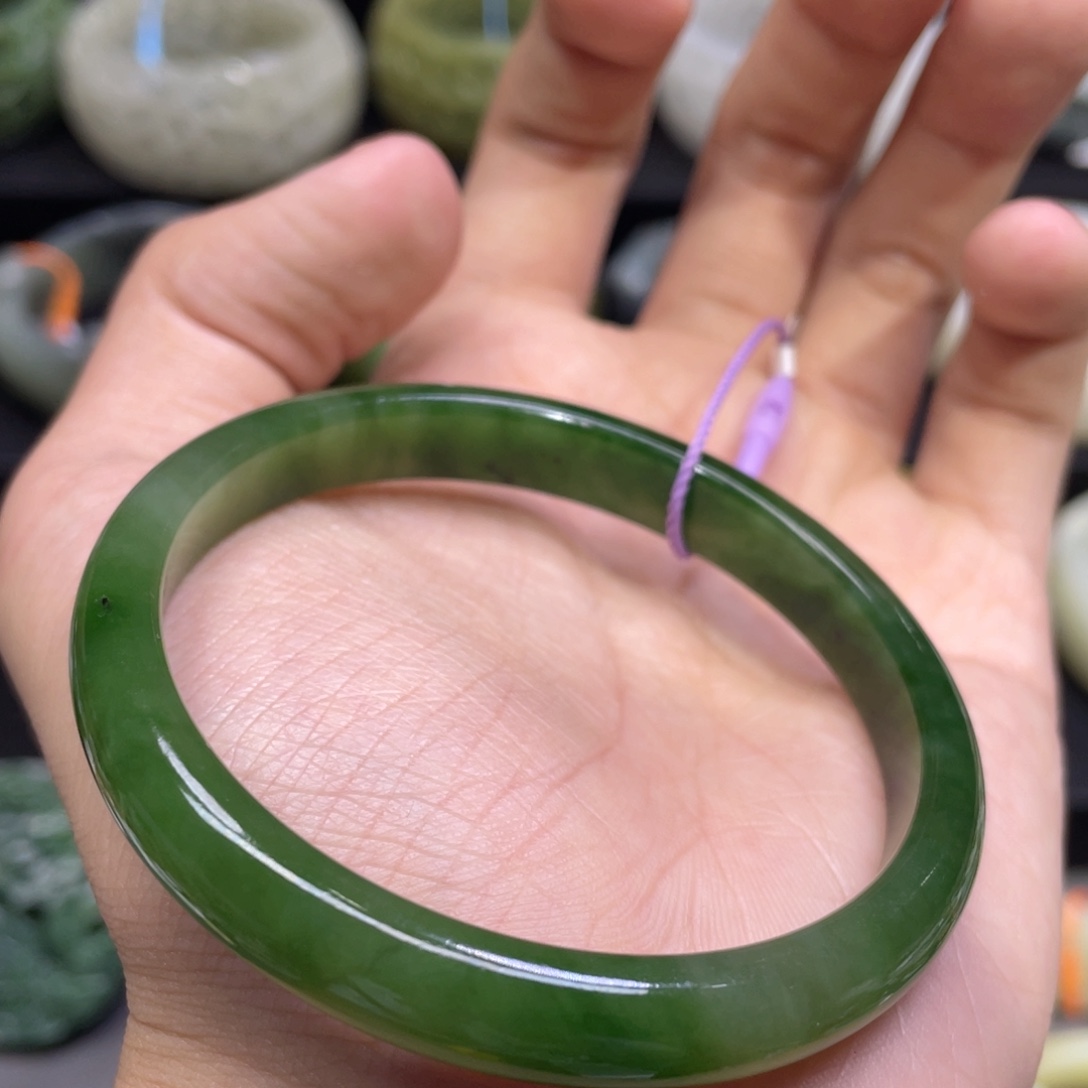 和田玉手镯未镶嵌53