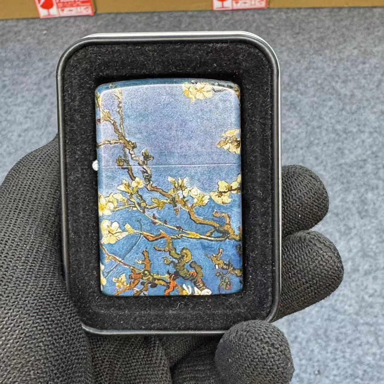 【佐罗ZT-111梵高名画-杏 花】高档煤油打火机