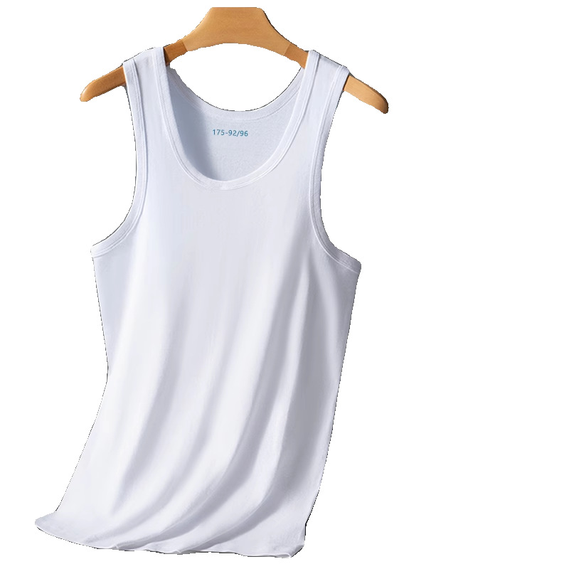 男免烫夏季跨栏速干背心内穿男士姐姐冰丝无袖透气显瘦男士白色