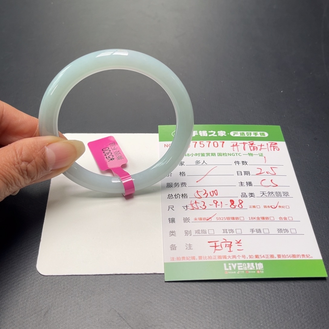 翡翠手镯（圆镯）未镶嵌多人