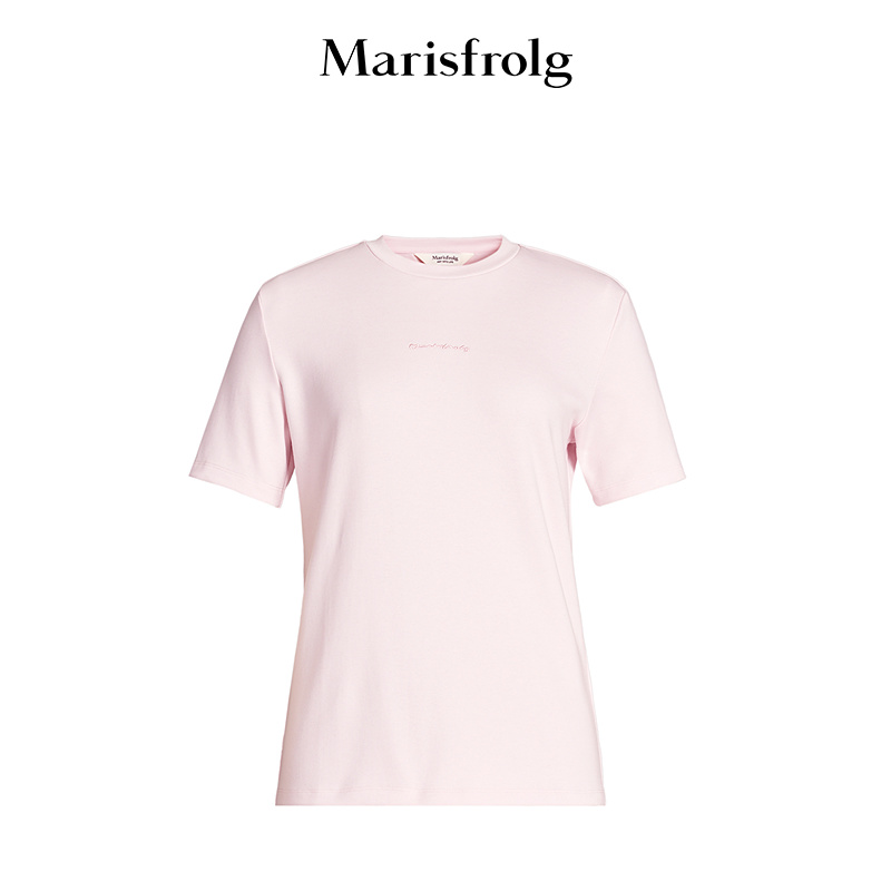 【米儿精选】Marisfrolg玛丝菲尔休闲女士宽松简约纯色T恤A1FZ14227