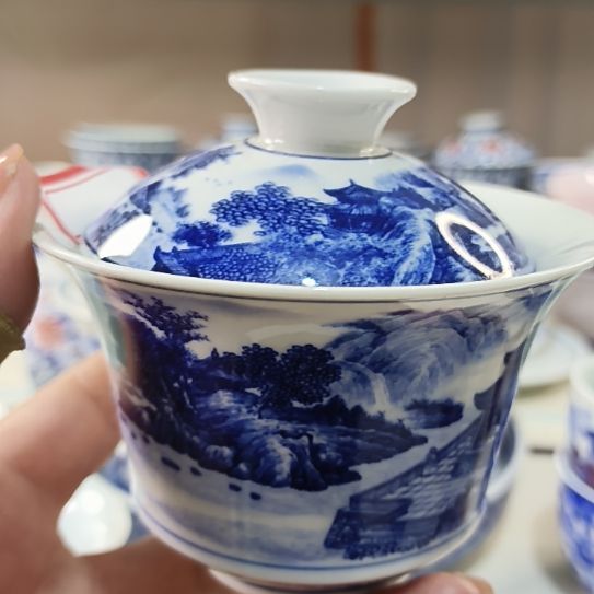 景德镇陶瓷二才盖碗