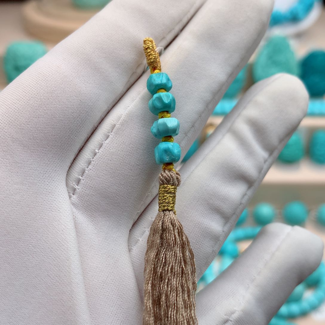 绿松石珠宝奇石未镶嵌5.5mm