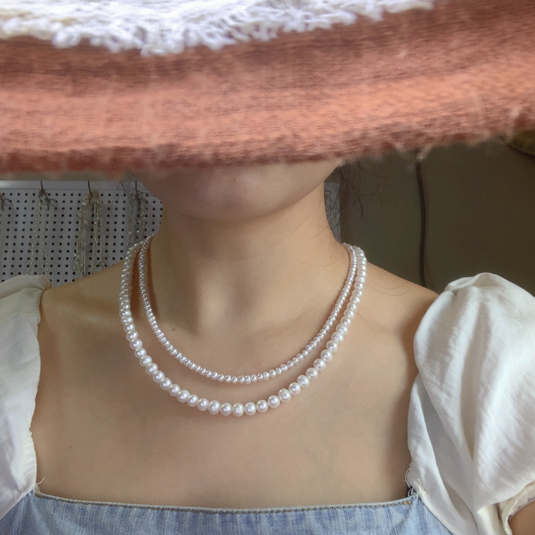 合金淡水珍珠戒指小**浅