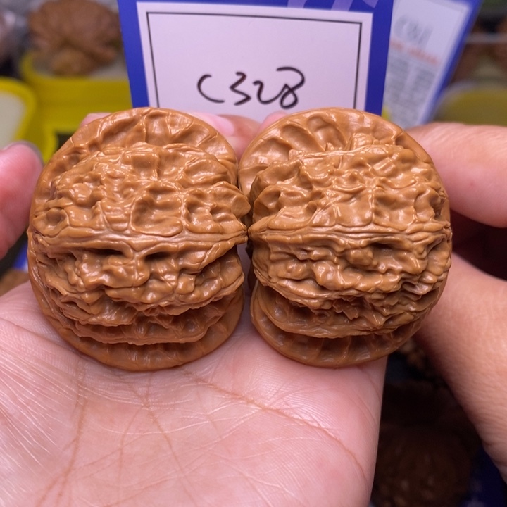 把件文玩核桃45球白c328