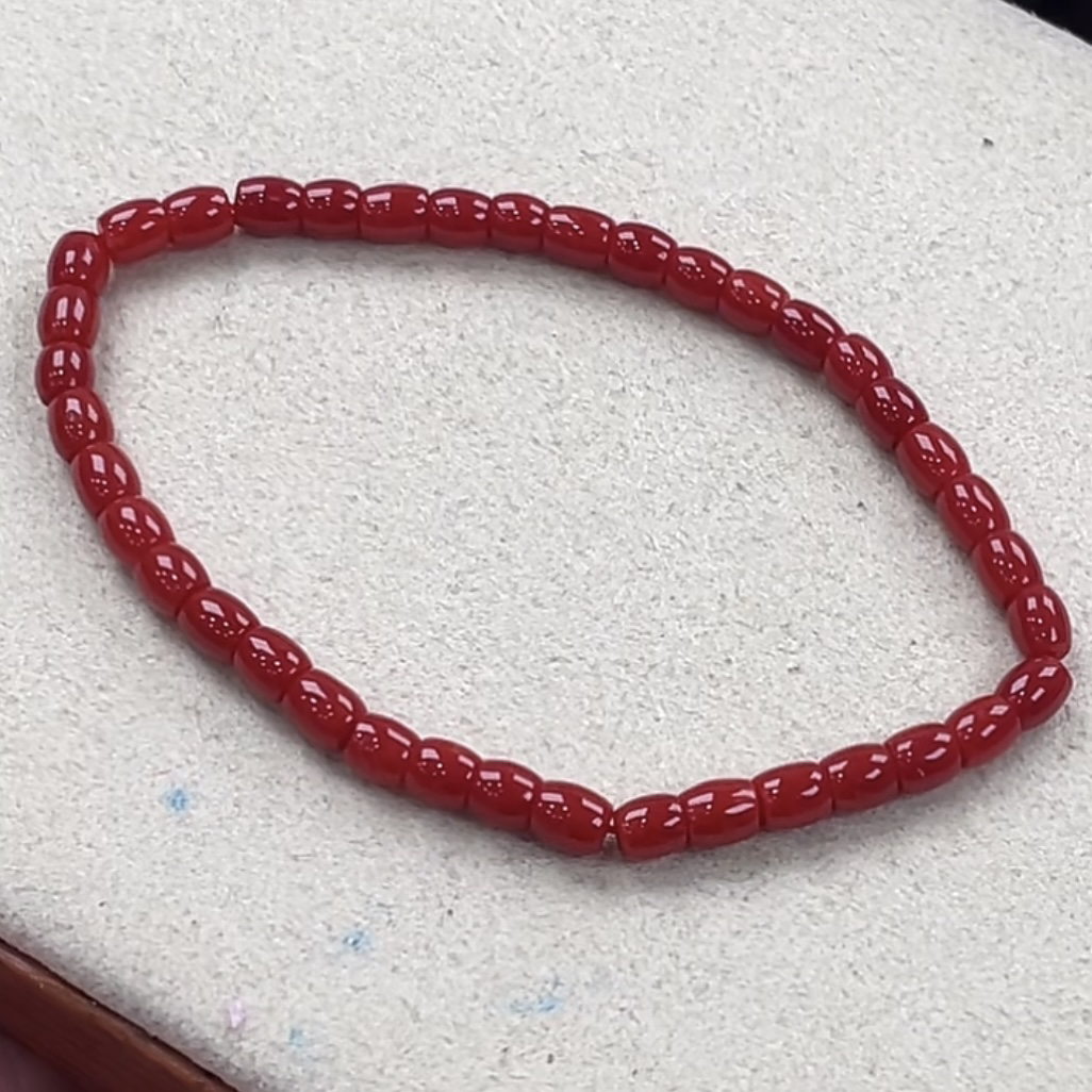 天然红珊瑚科科4.2mm手链