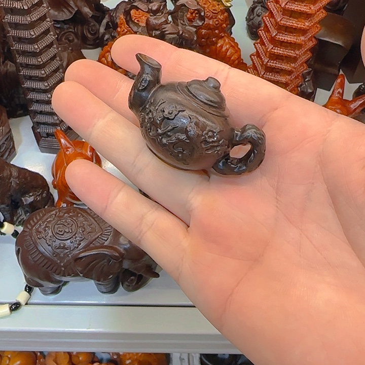 木黑檀木6梅花壶一个