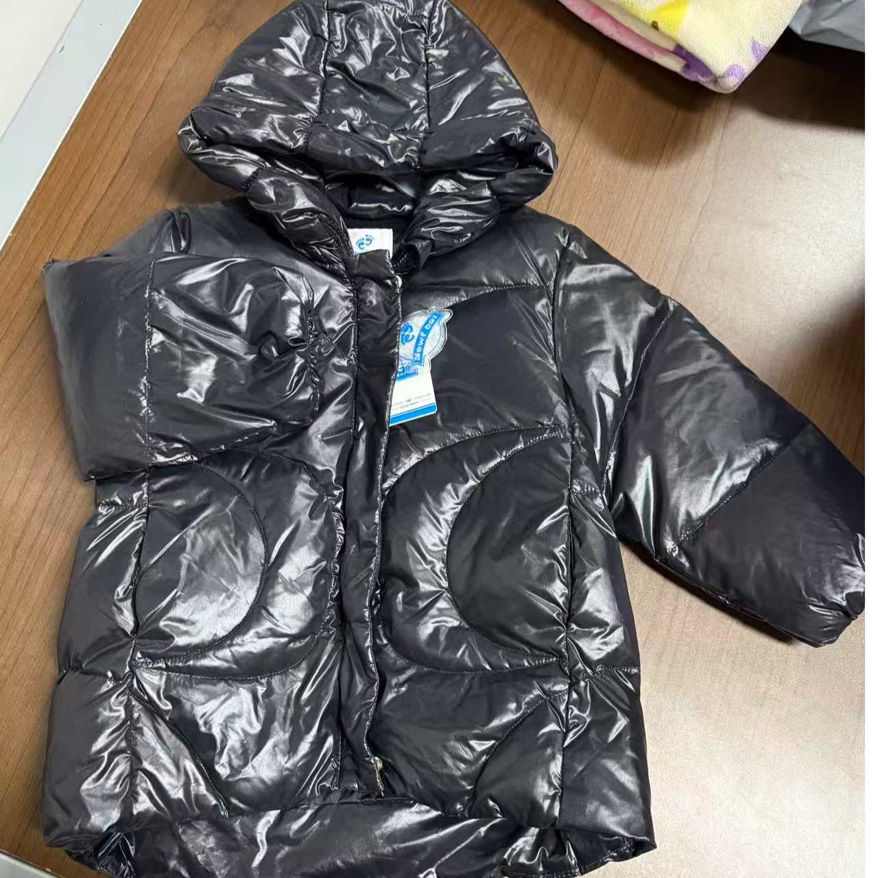 连帽黑色月亮免洗羽羽外套