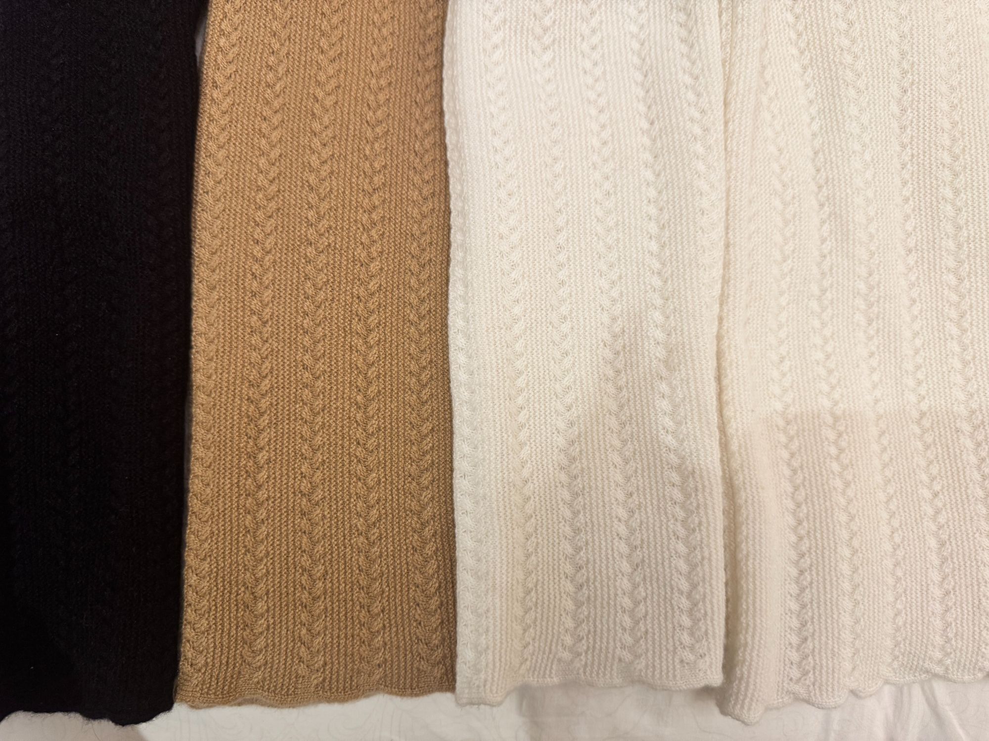 纯山羊绒精致保暖麦穗针织衫三色