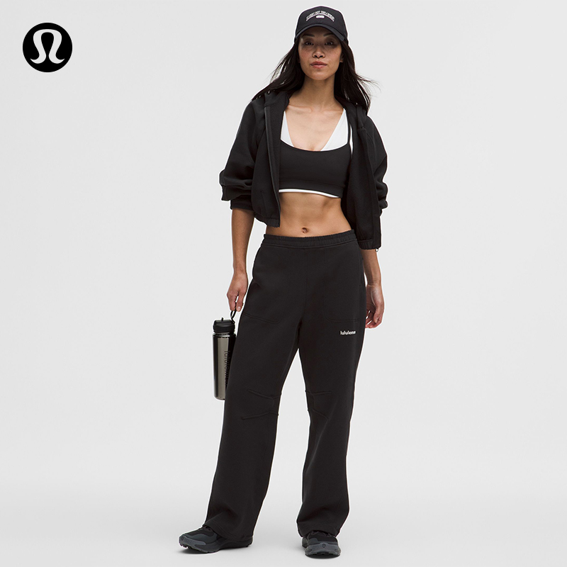 Loungeful 女士经典剪裁高腰运动裤*拉绒丨lululemon丨LW5ID5A
