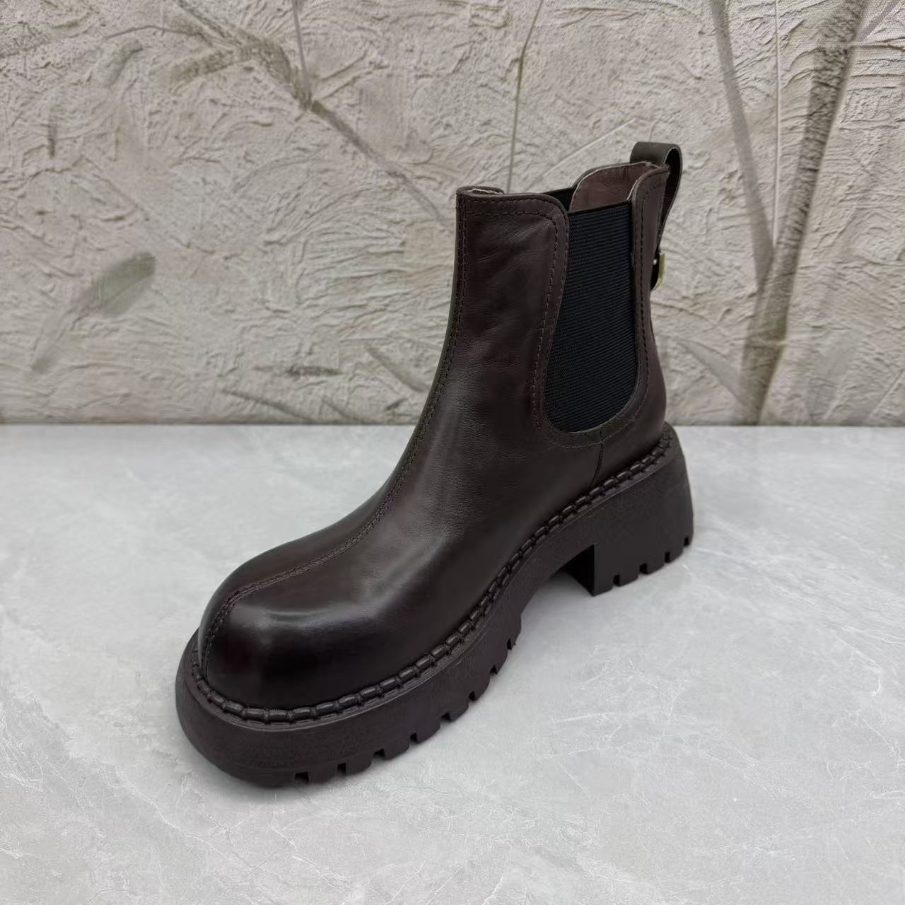 孤品/36/37/38码f/短靴女女靴子（牛皮）D1130