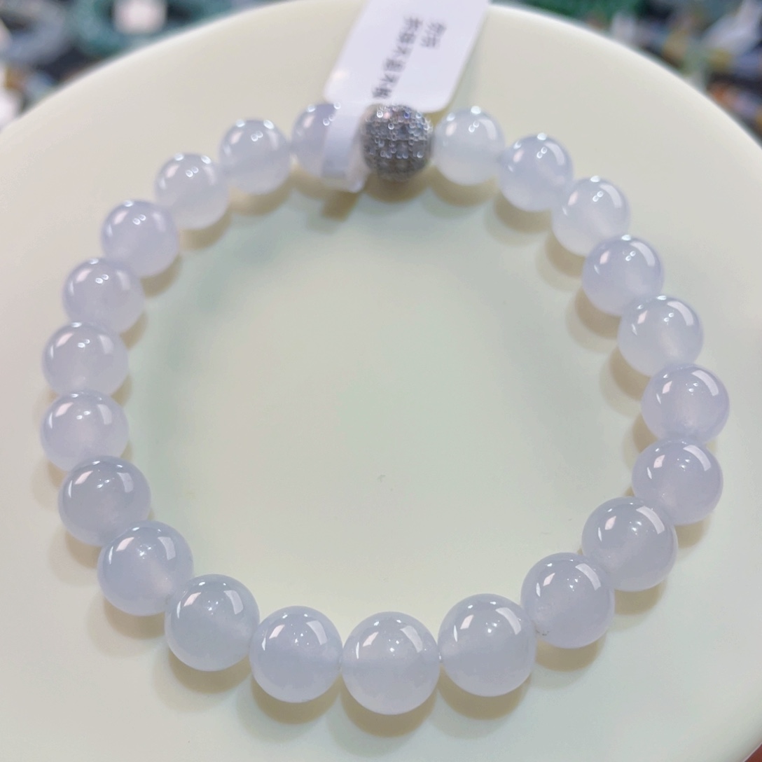 未镶嵌手链翡翠卡8+白冰 强推！！