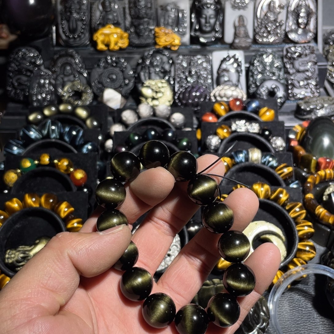 代***号黑曜岩未镶嵌手链