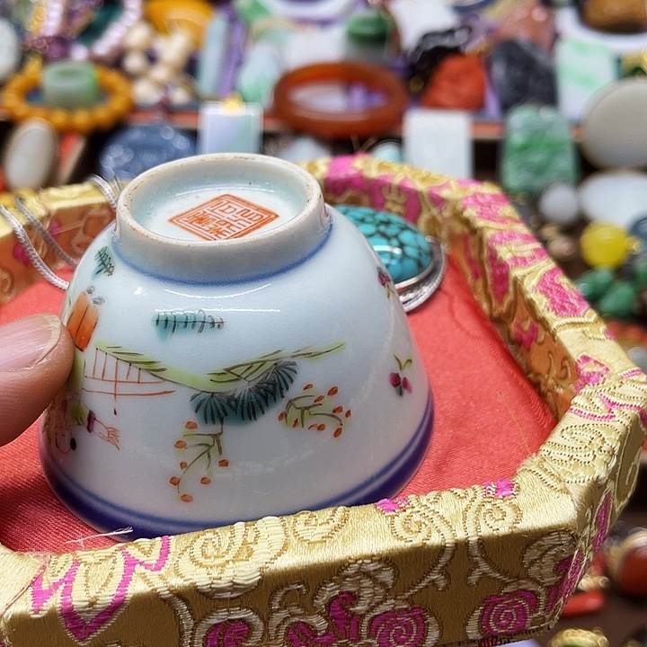 妞***妞青花手绘小主人杯子