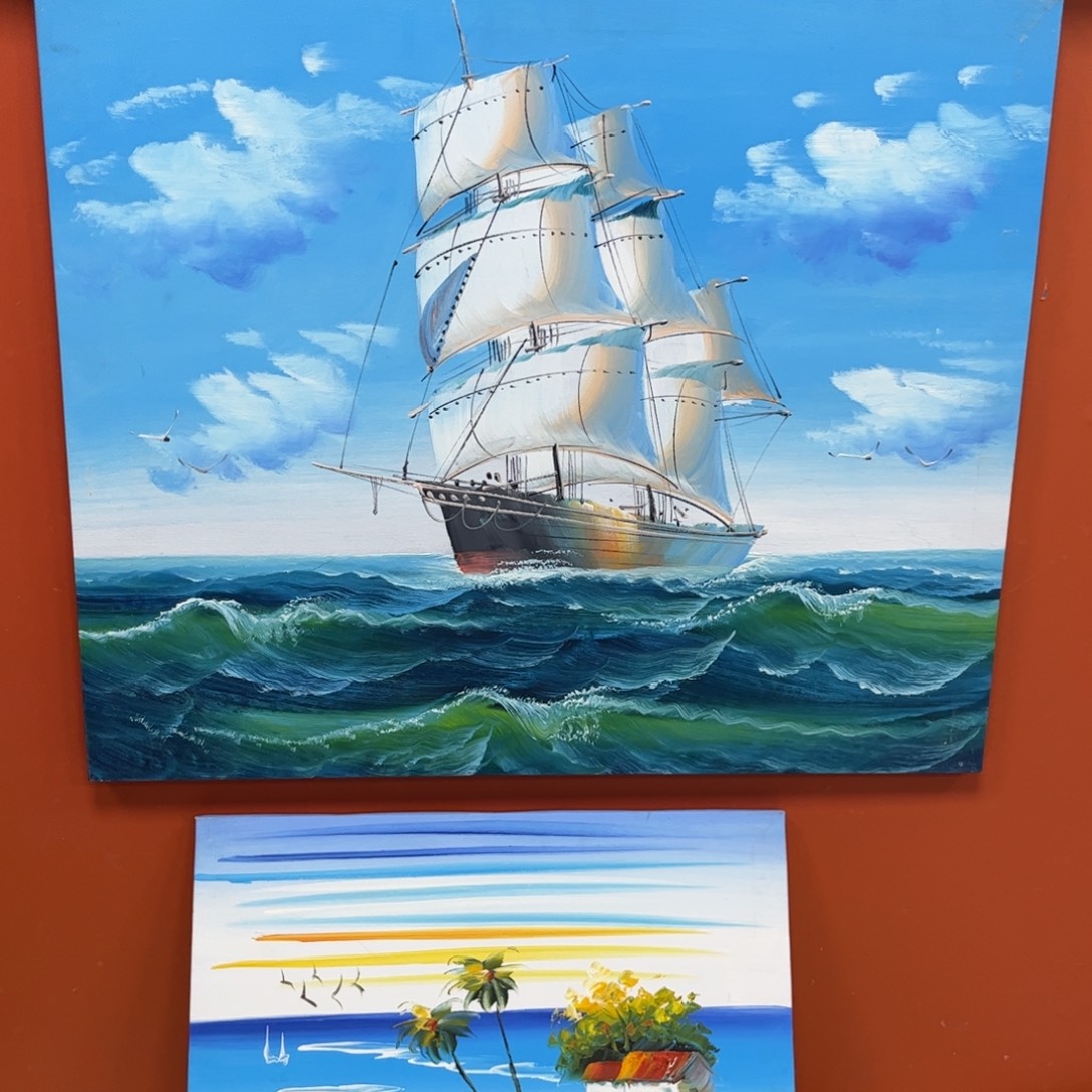 手工手绘精品油画内框50+60尺寸