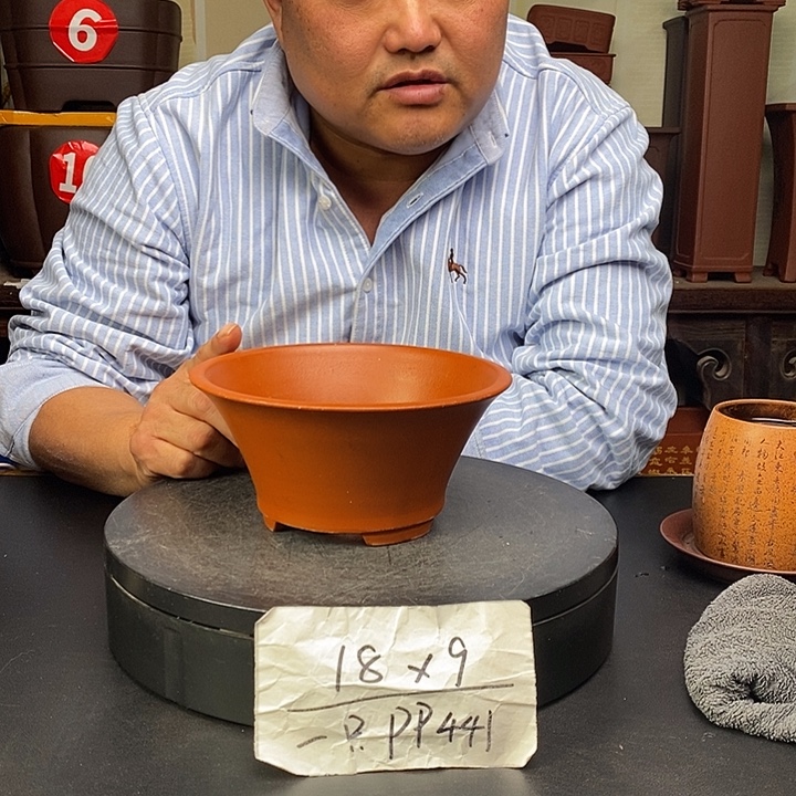 紫砂花盆货号一只P441