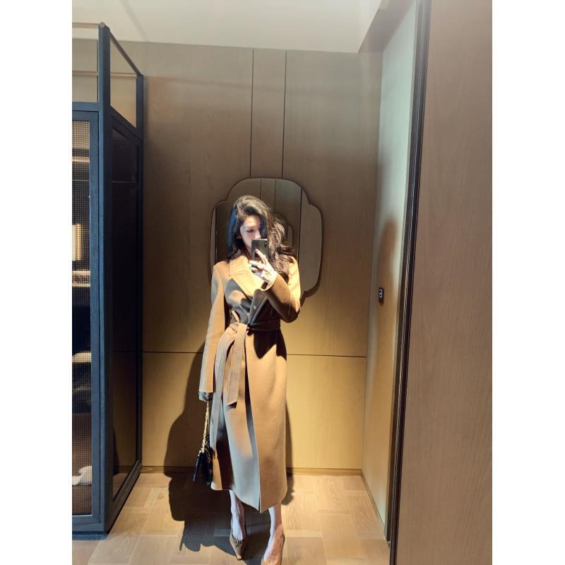 金南一澳洲进口高支美利奴绵羊毛桑蚕丝山羊绒手工大衣05511024