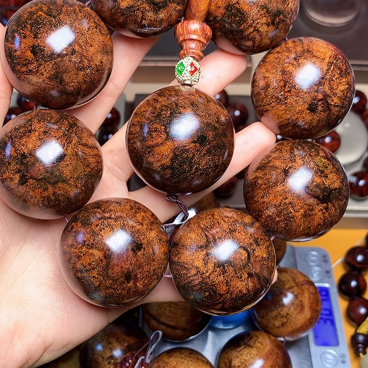 花梨木类手串/手链不*老挝花梨风化料土埋料4.0