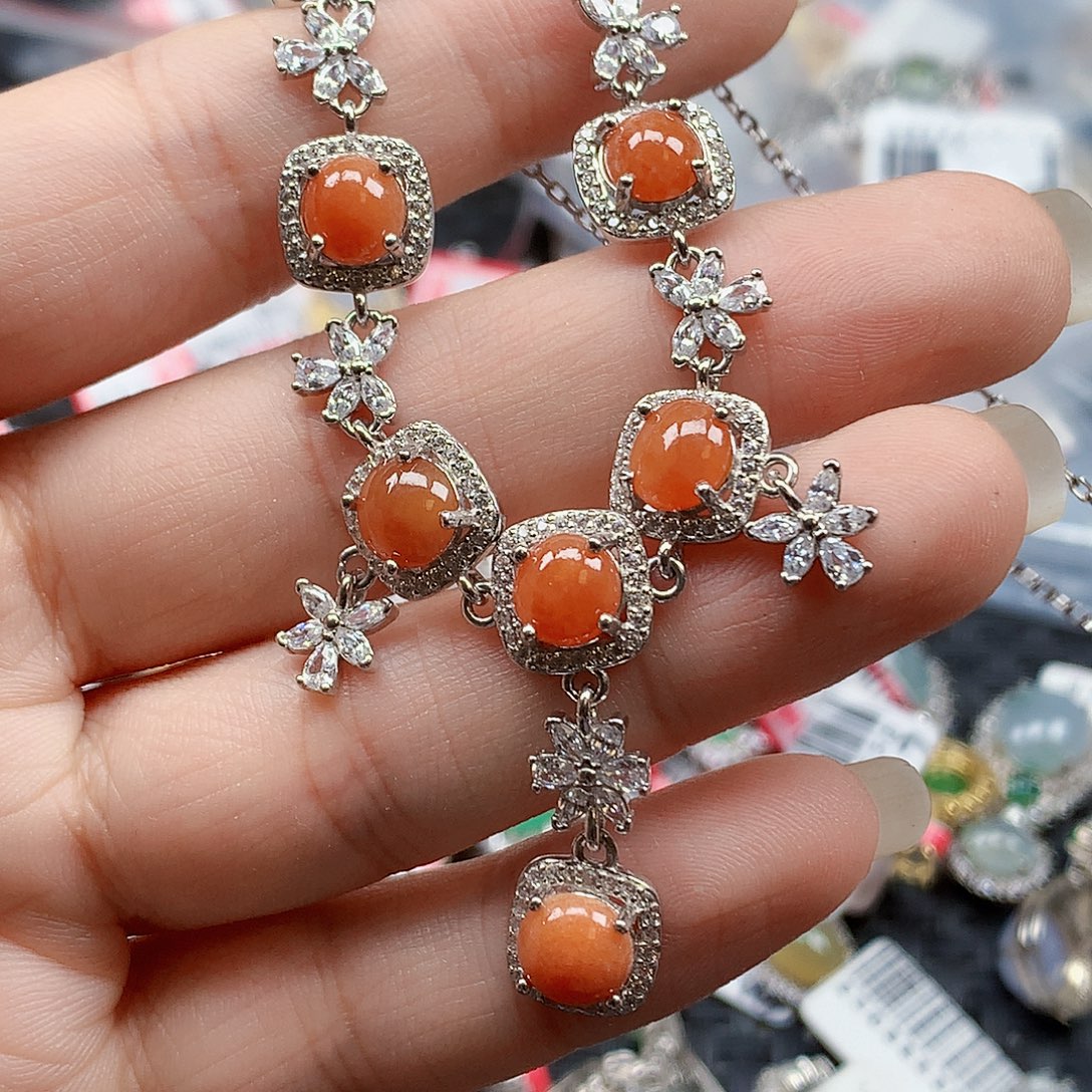 翡翠银S925镶嵌戒指