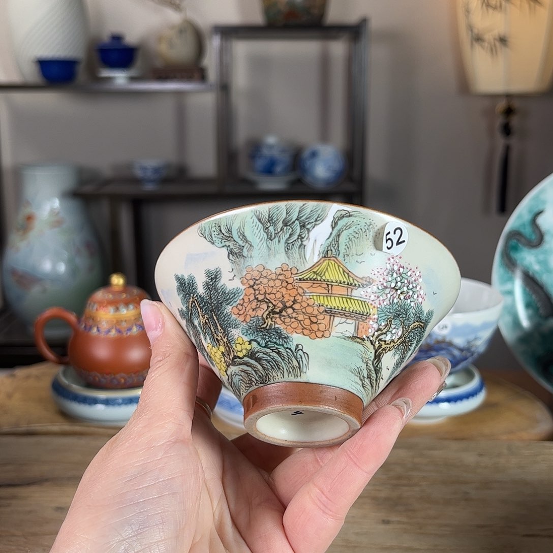 杯景德镇陶瓷柴烧多人