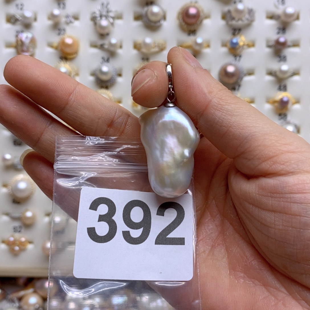 淡水珍珠颈饰银S925镶嵌392