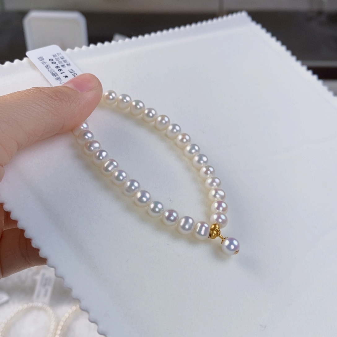 淡水珍珠手绳银S925镶嵌