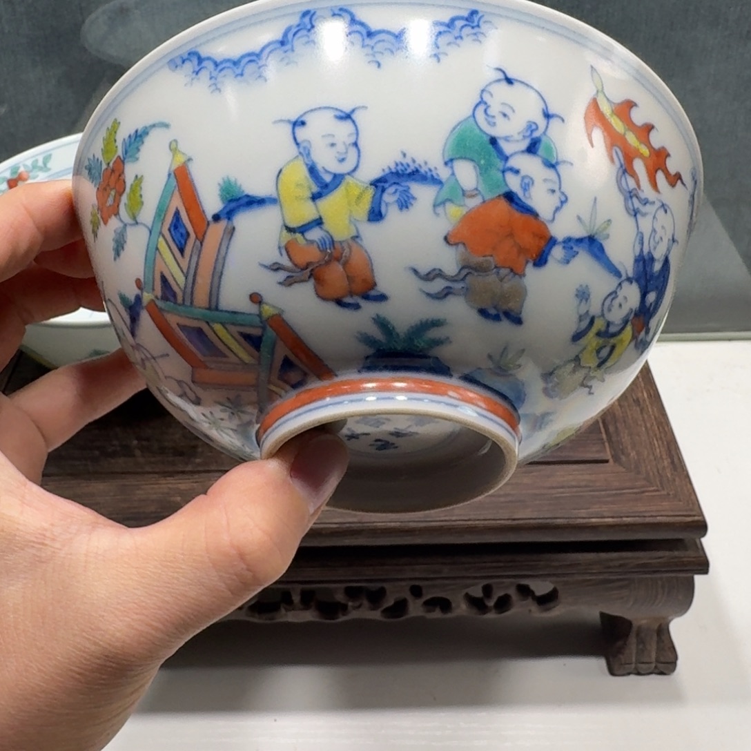 戒***得摆件瓷瓷器工艺品摆件斗彩