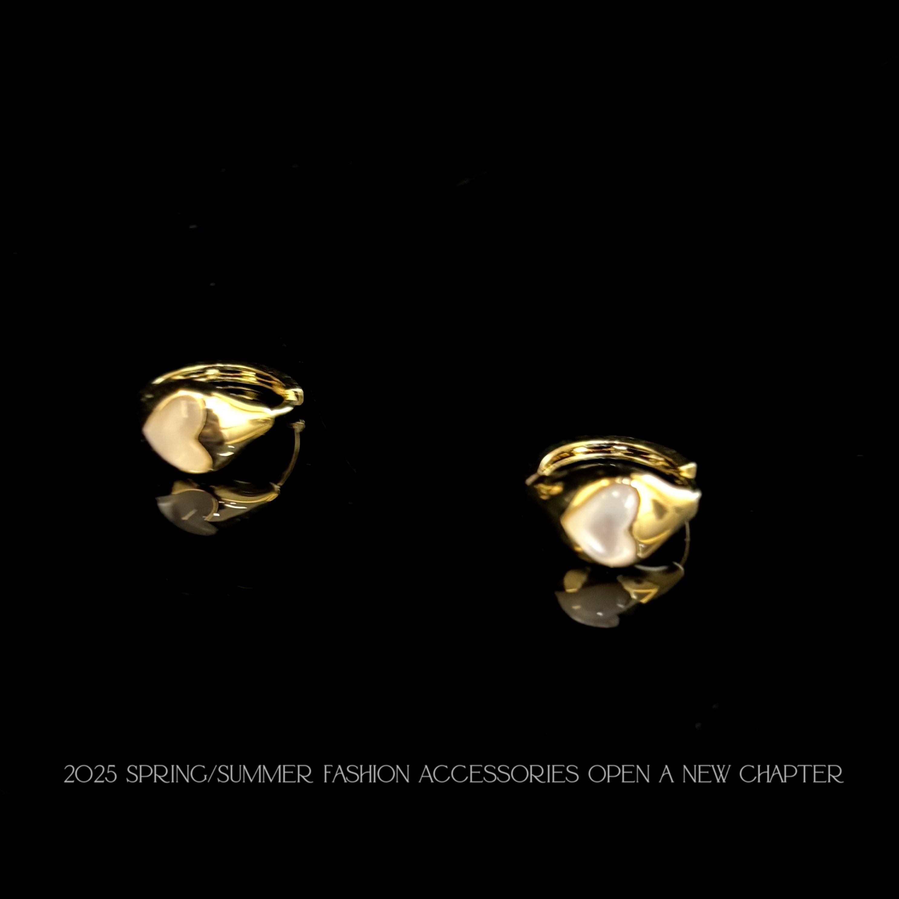 铜合金耳饰 镀K金 2025款C2220【简约爱心金】BOBAOLI 耳环
