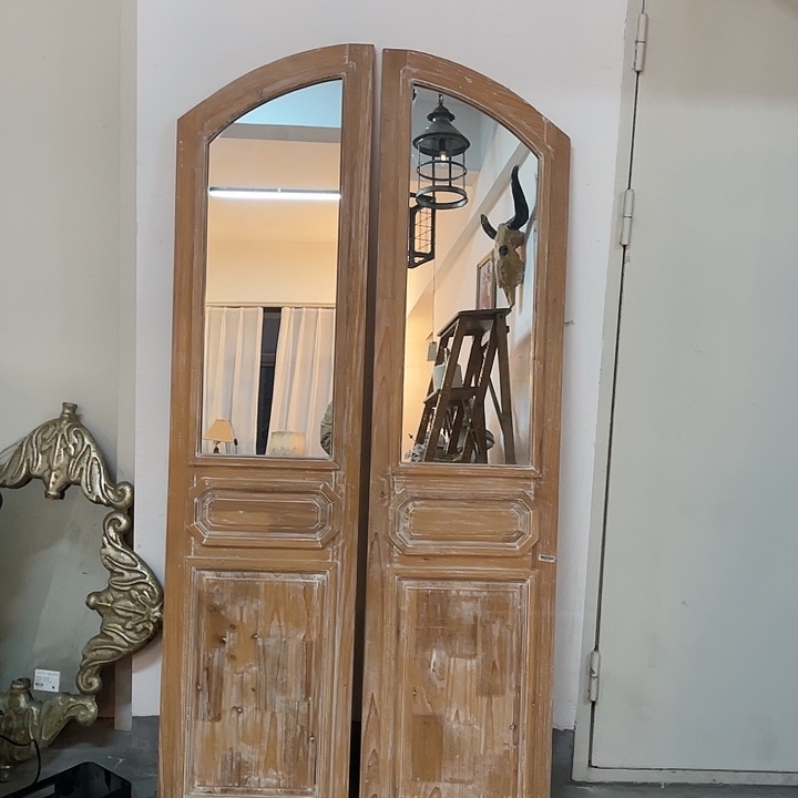 水晶玻璃吸管款孤品一对镜子