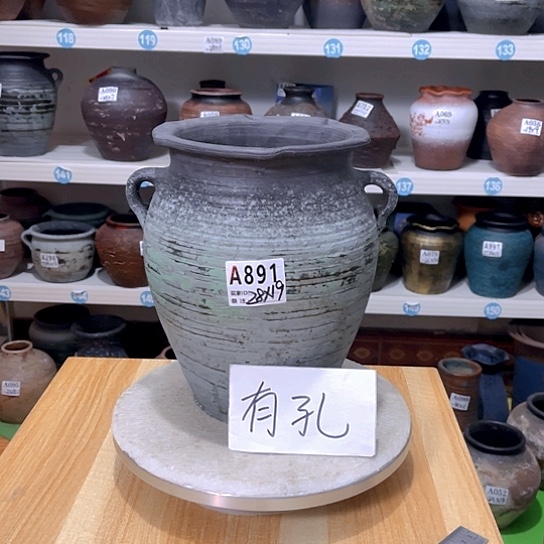 红陶手工制作工艺花盆