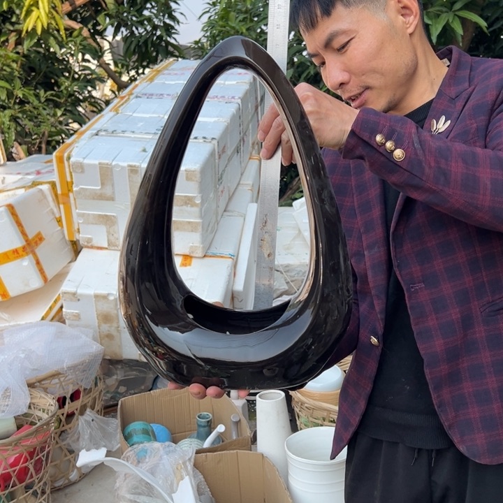 瓶高度45厘米宽度30厘米瑕疵捡漏干裂