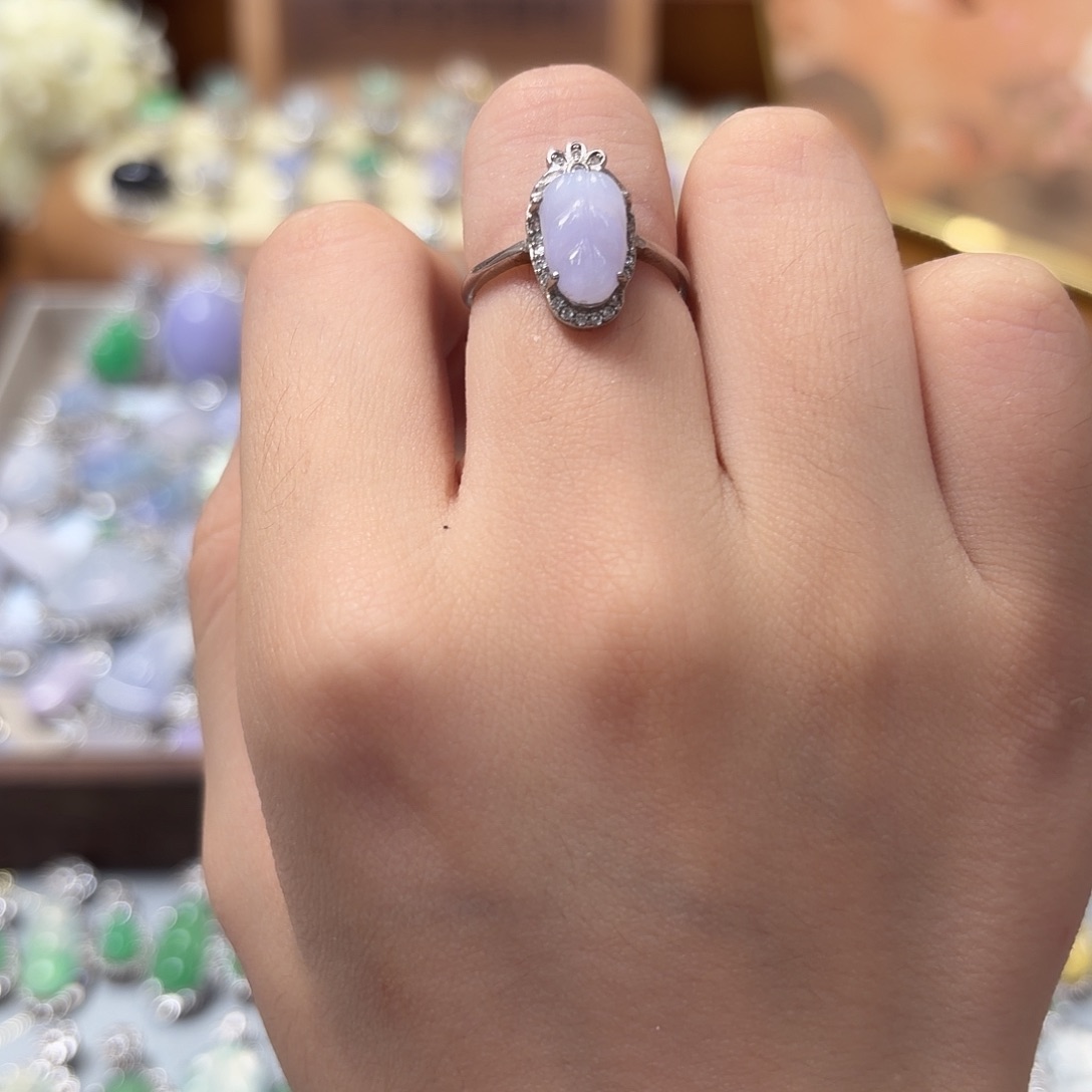 翡翠银S925镶嵌戒指